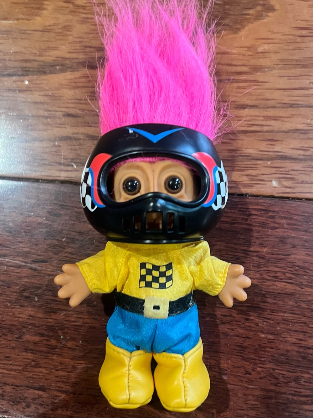 Vintage RARE Troll Race Car/Motocross Driver